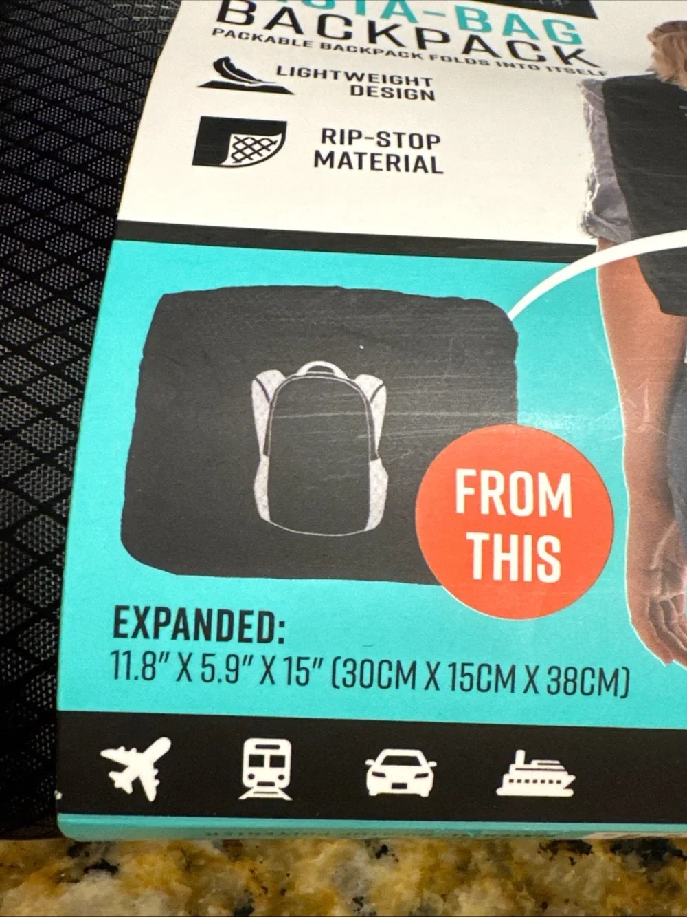 G/FORE Insta-Bag Packable Backpack - Black- NEW: never opened